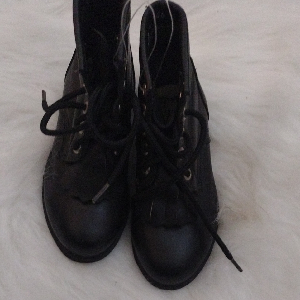 Justin Boots For Infants Black Lace-Up Boots